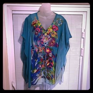 Boston Proper top/ swim cover